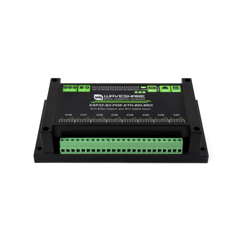 Waveshare ESP32-S3-POE-ETH-8DI-8RO Relay